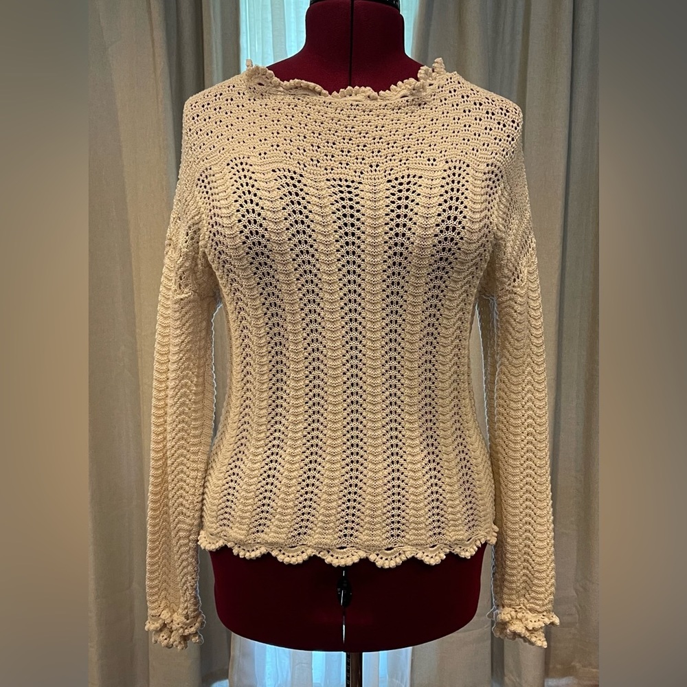 Paige hand knitted ivory sweater